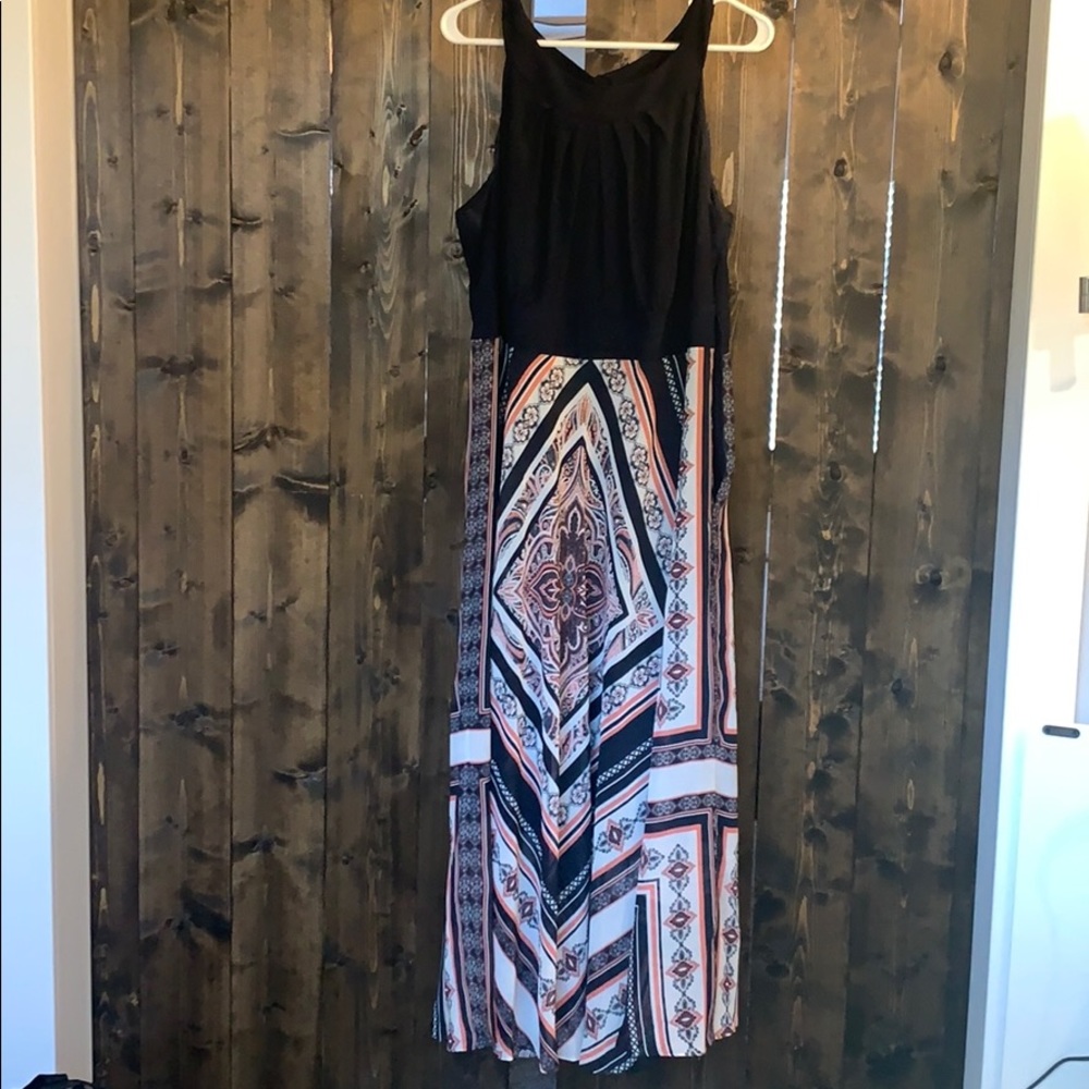 Navy/coral summer dress